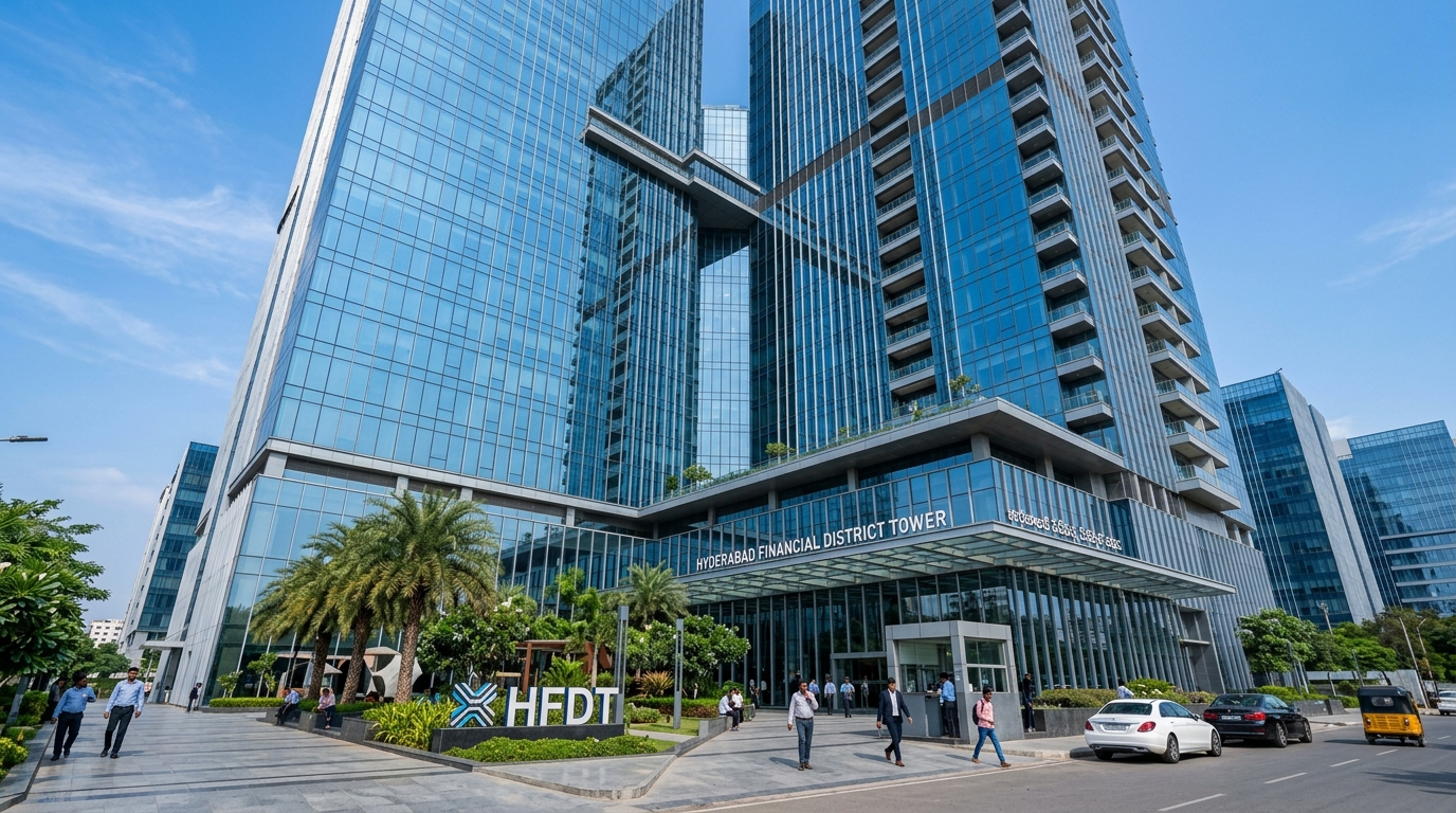 Modern glass high-rise commercial tower