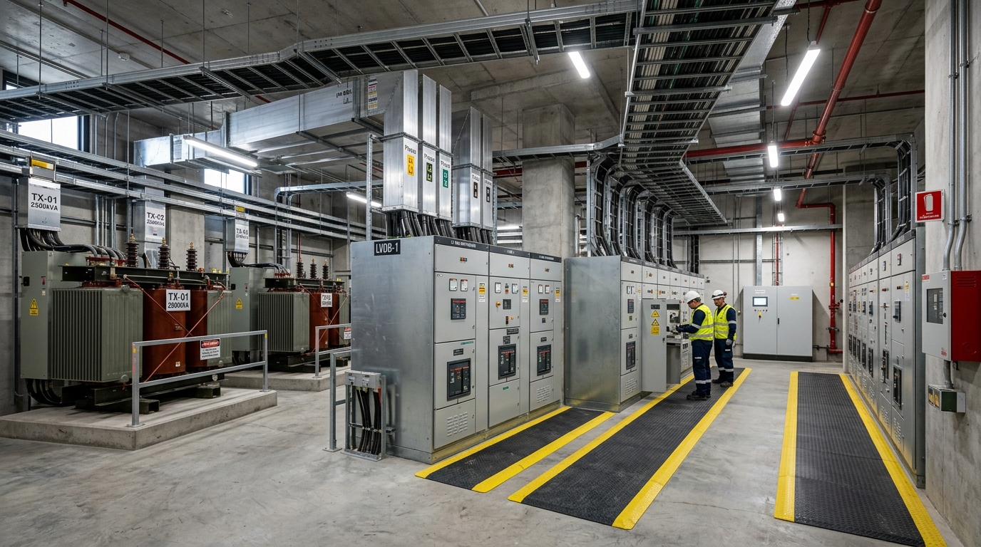 Commercial substation and LV switchgear